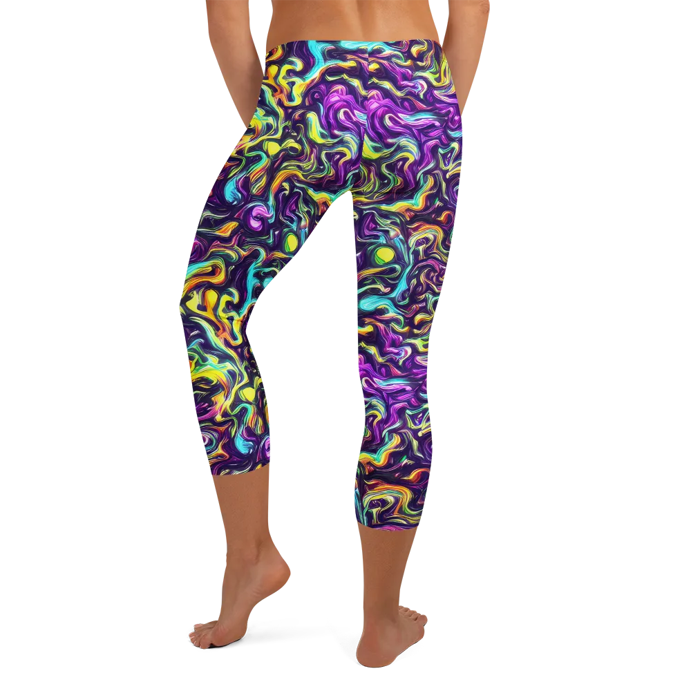 Violet Riverstone on Capri Leggings — Back