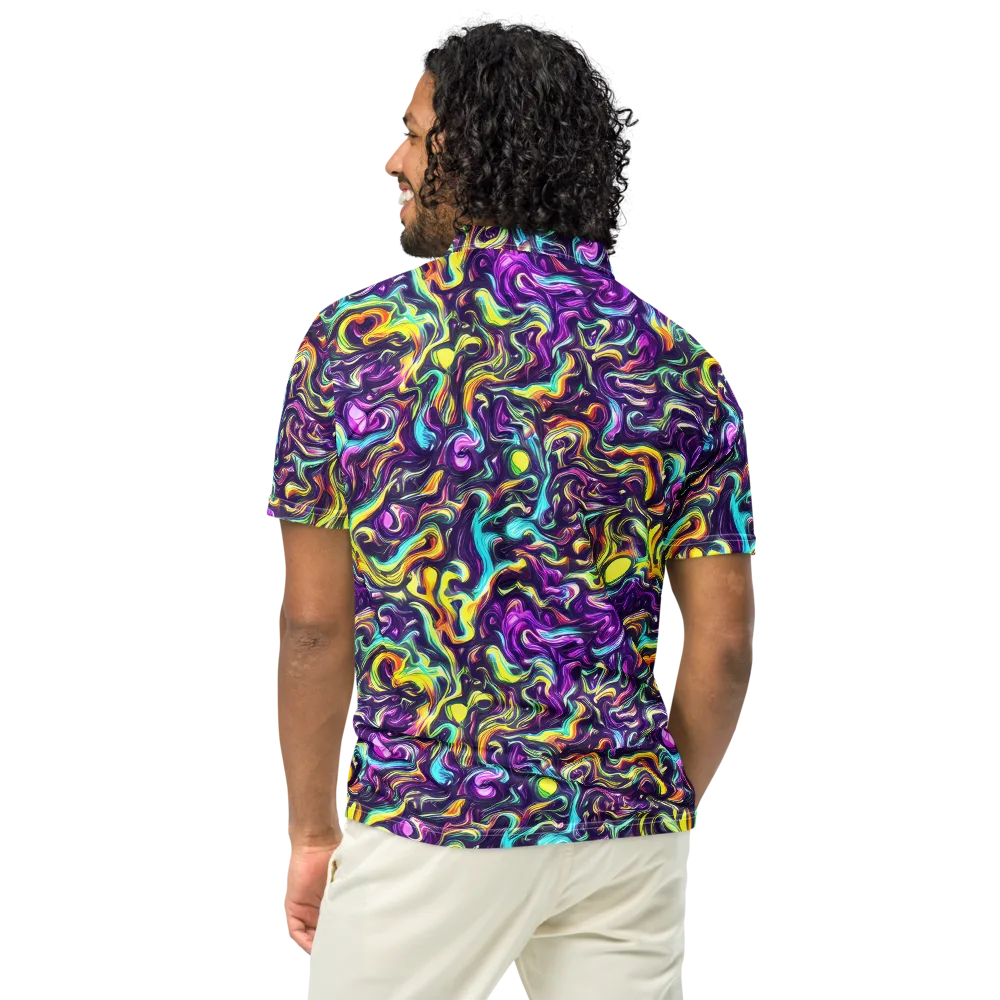 Violet Riverstone on Men's Slim Fit Polo Shirt — Back