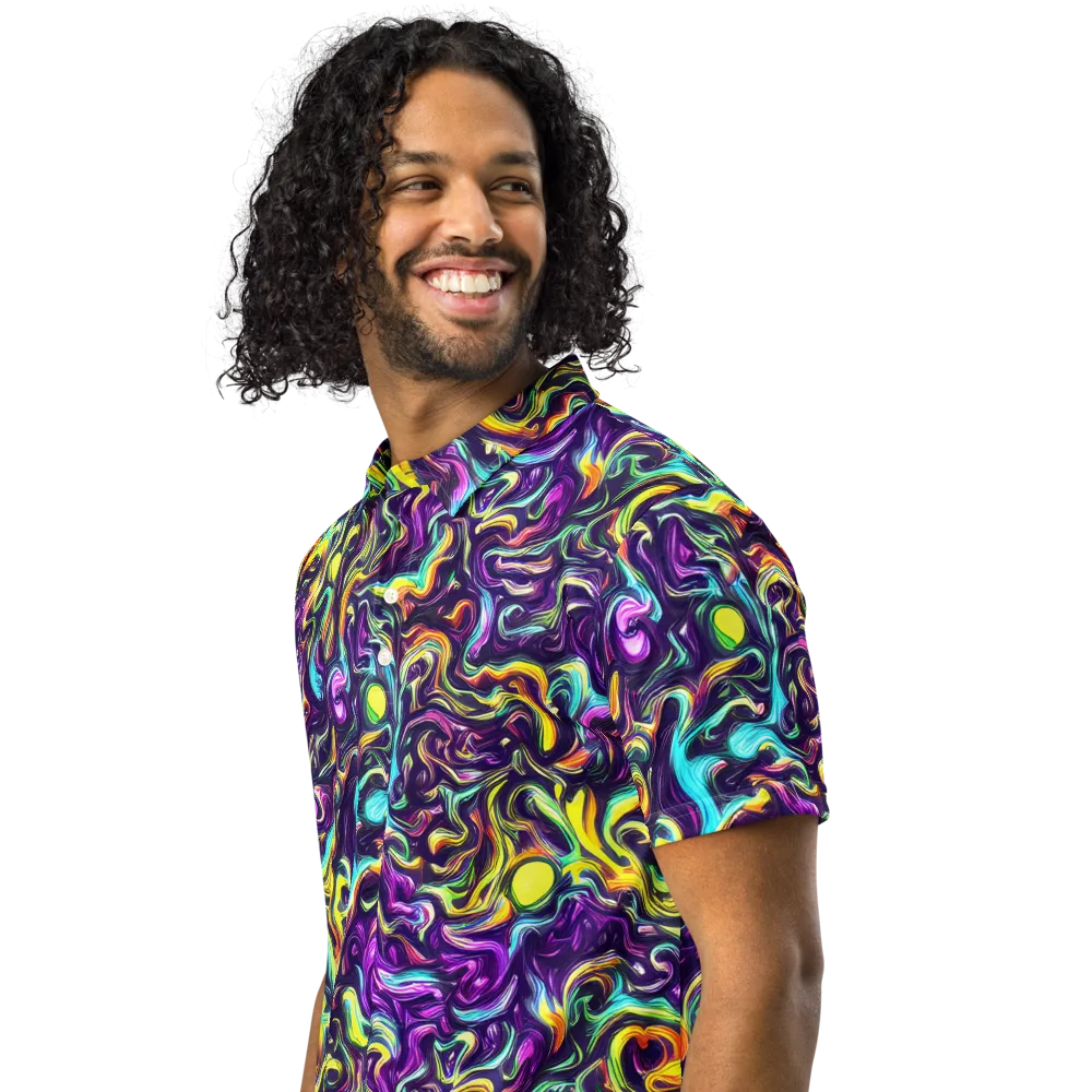 Violet Riverstone on Men's Slim Fit Polo Shirt — Left Front