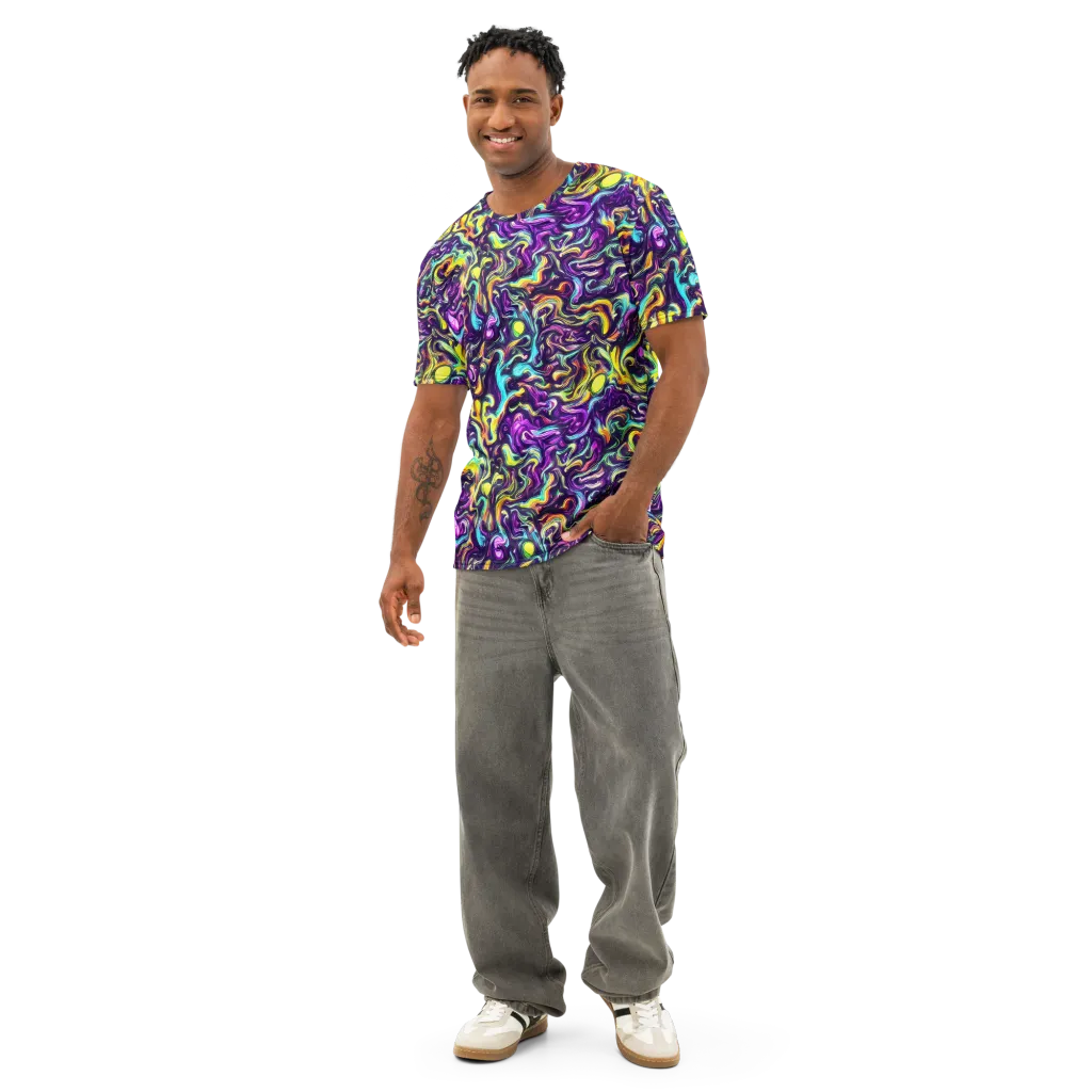 Violet Riverstone on Men's Cotton Crew Neck T-Shirt — Front