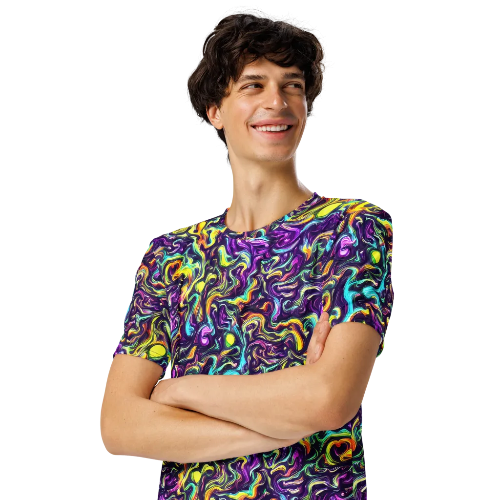 Violet Riverstone on Men's Crew Neck T-Shirt — Left Front