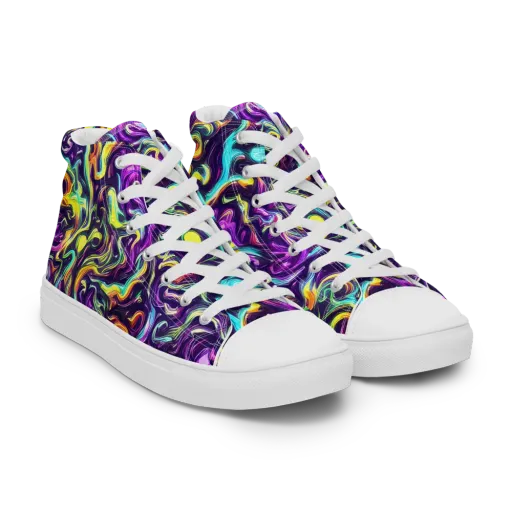Violet Riverstone on a Men's High Top Canvas Shoes