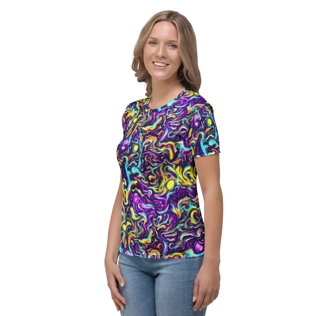 Violet Riverstone on Women's Crew Neck T-Shirt — Left