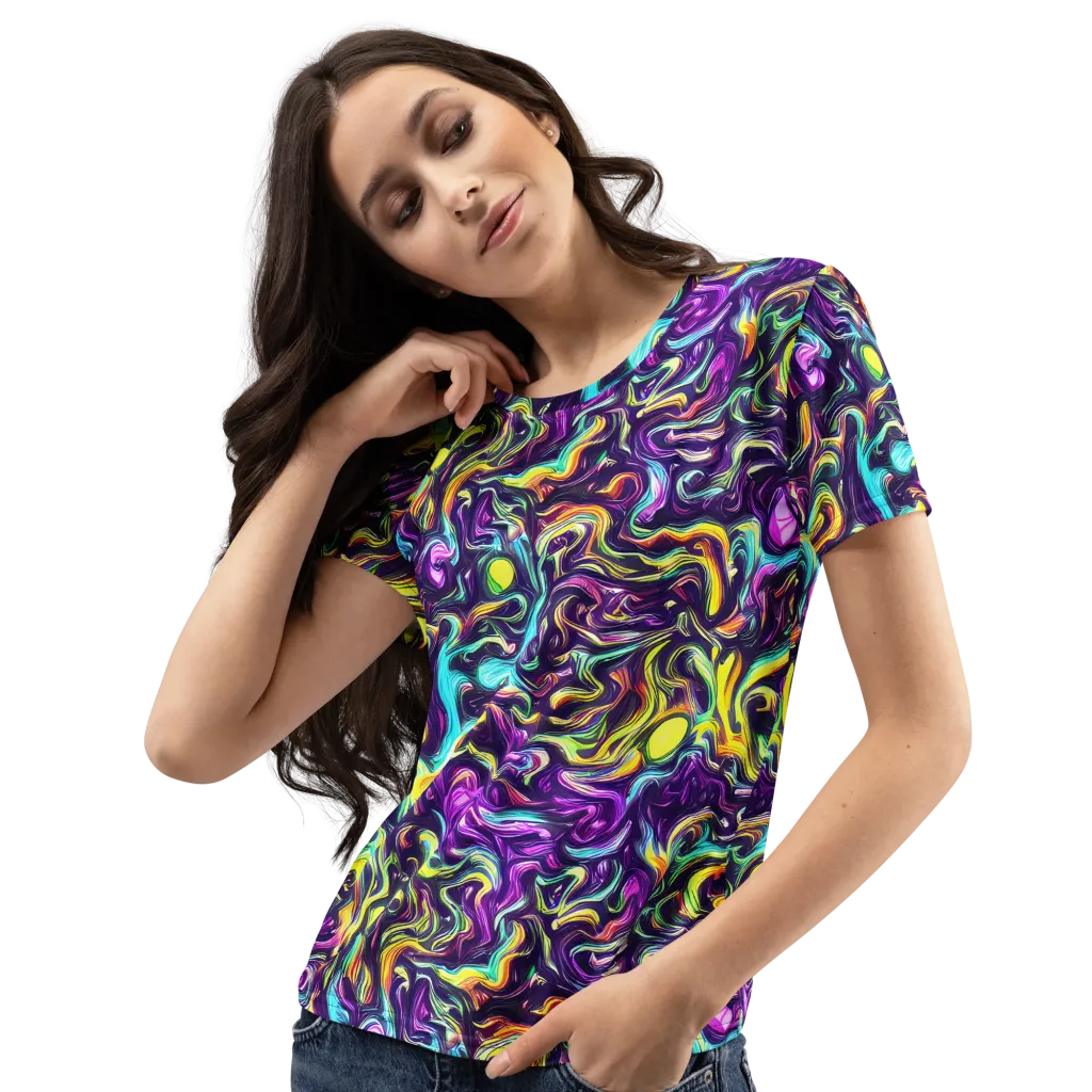 Violet Riverstone on Women's Crew Neck T-Shirt — Left Front