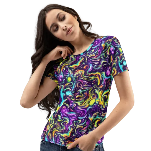 Violet Riverstone on a Women's Crew Neck T-Shirt