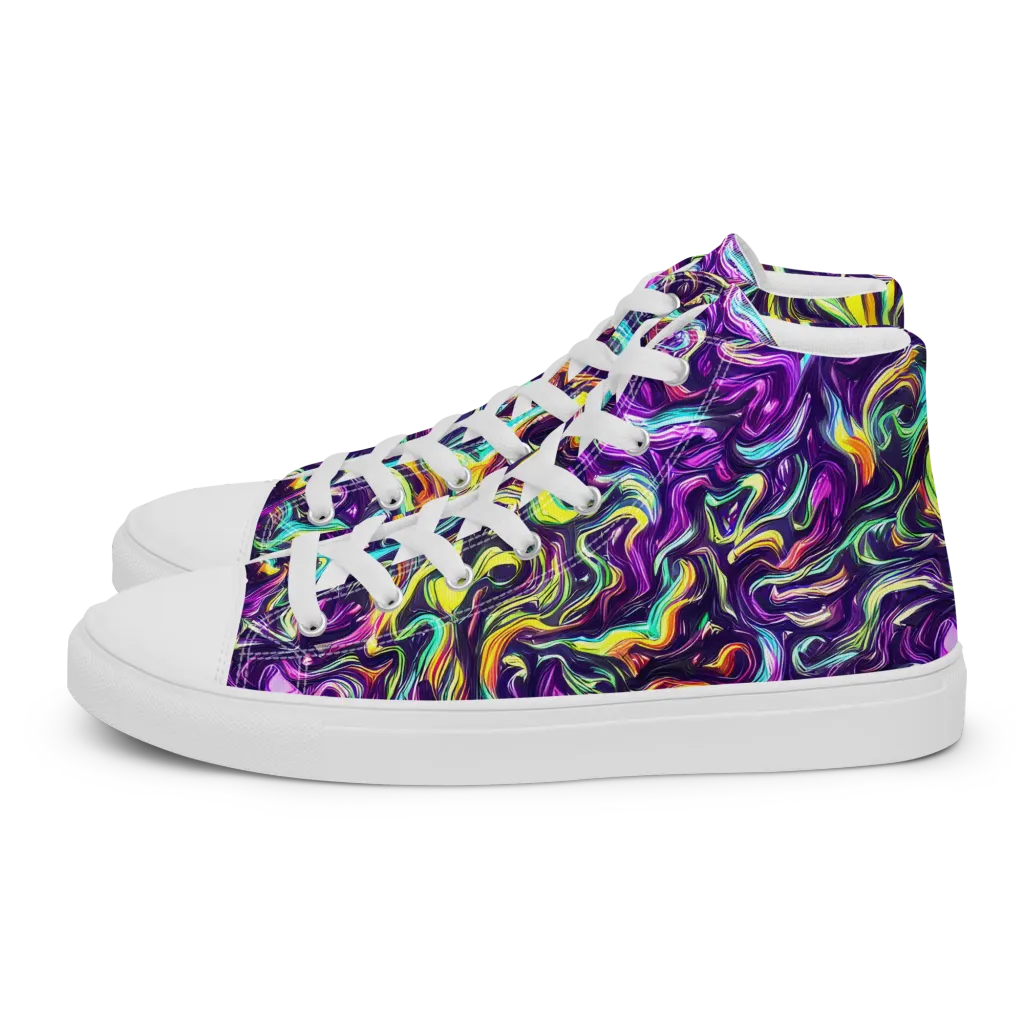 Violet Riverstone on Women's High Top Canvas Shoes — Left
