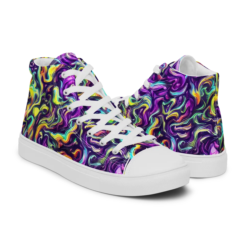Violet Riverstone on Women's High Top Canvas Shoes — Right