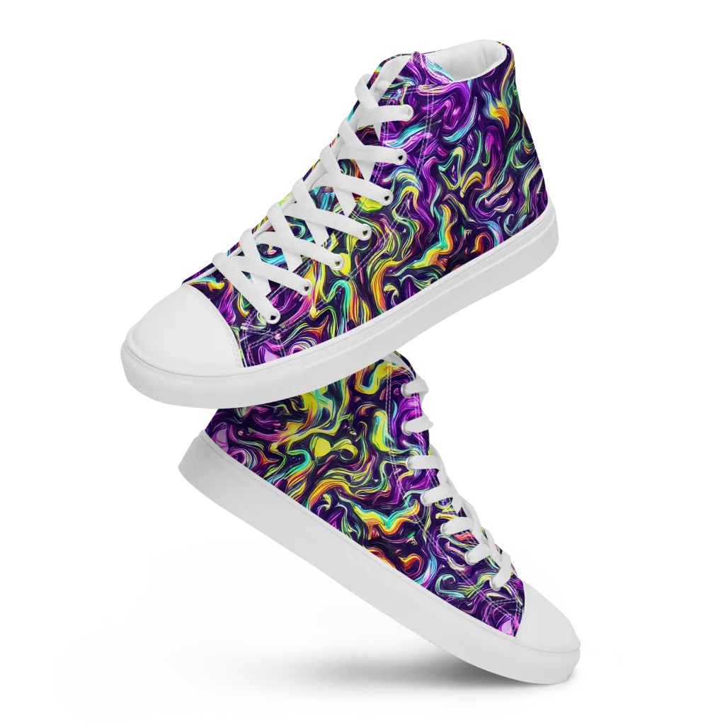 Violet Riverstone on Women's High Top Canvas Shoes — Front