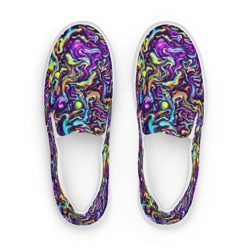 Violet Riverstone on Men's Slip-On Canvas Shoes — Front