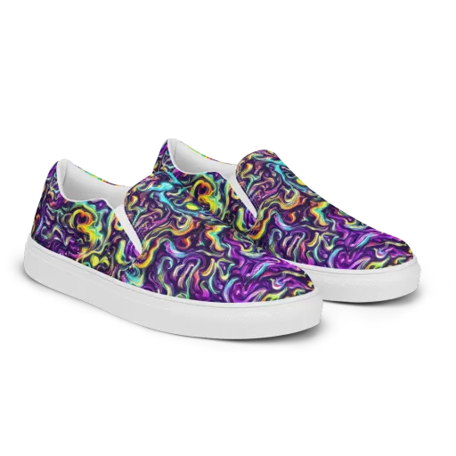 Violet Riverstone on a Men's Slip-On Canvas Shoes