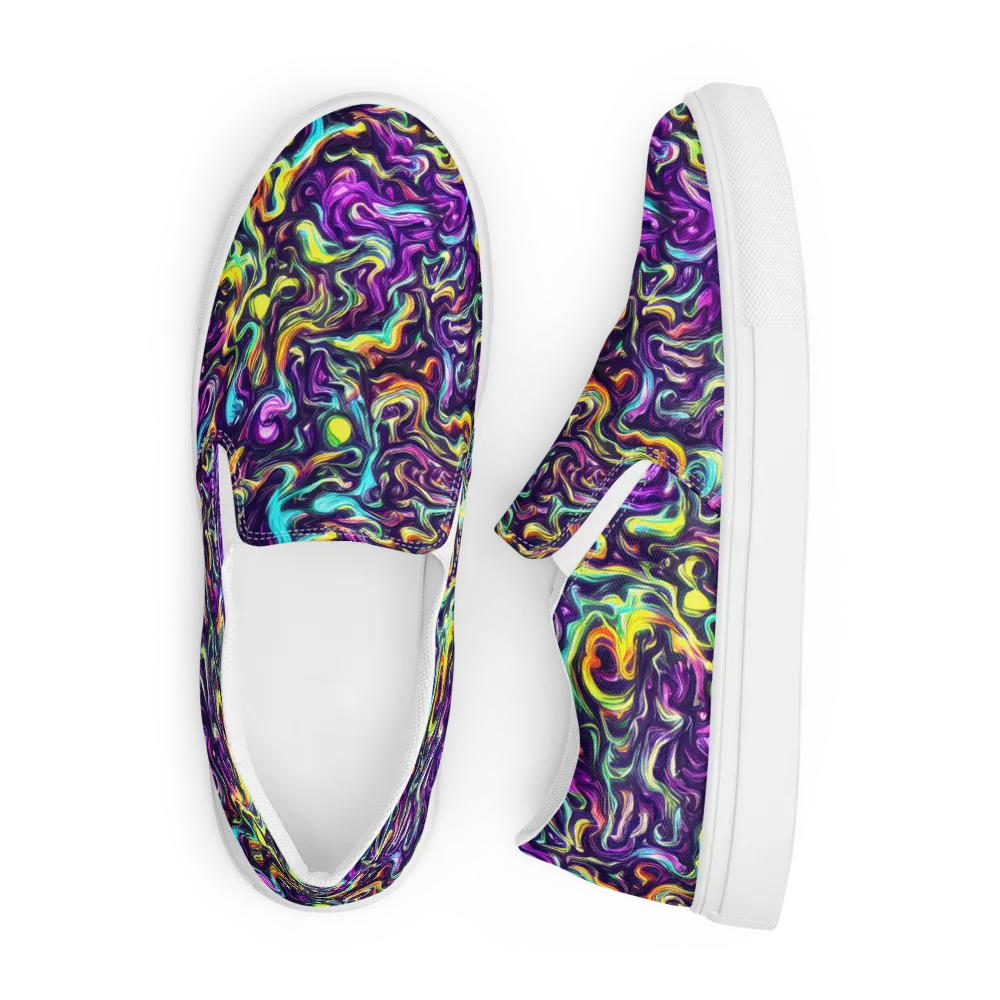 Violet Riverstone on Men's Slip-On Canvas Shoes — Front