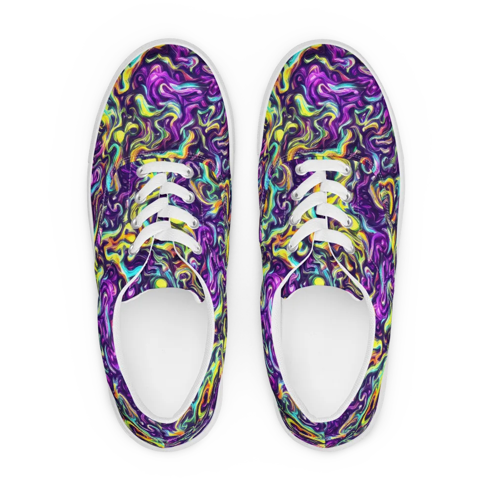 Violet Riverstone on Men's Lace-Up Canvas Shoes — Front