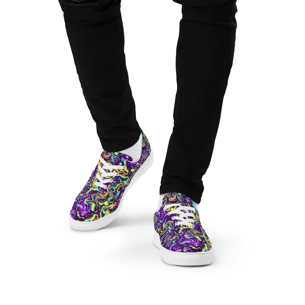 Violet Riverstone on Men's Lace-Up Canvas Shoes — Front
