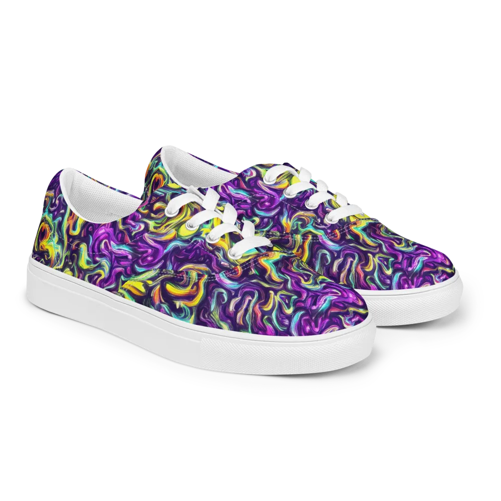Violet Riverstone on Men's Lace-Up Canvas Shoes — Right Front