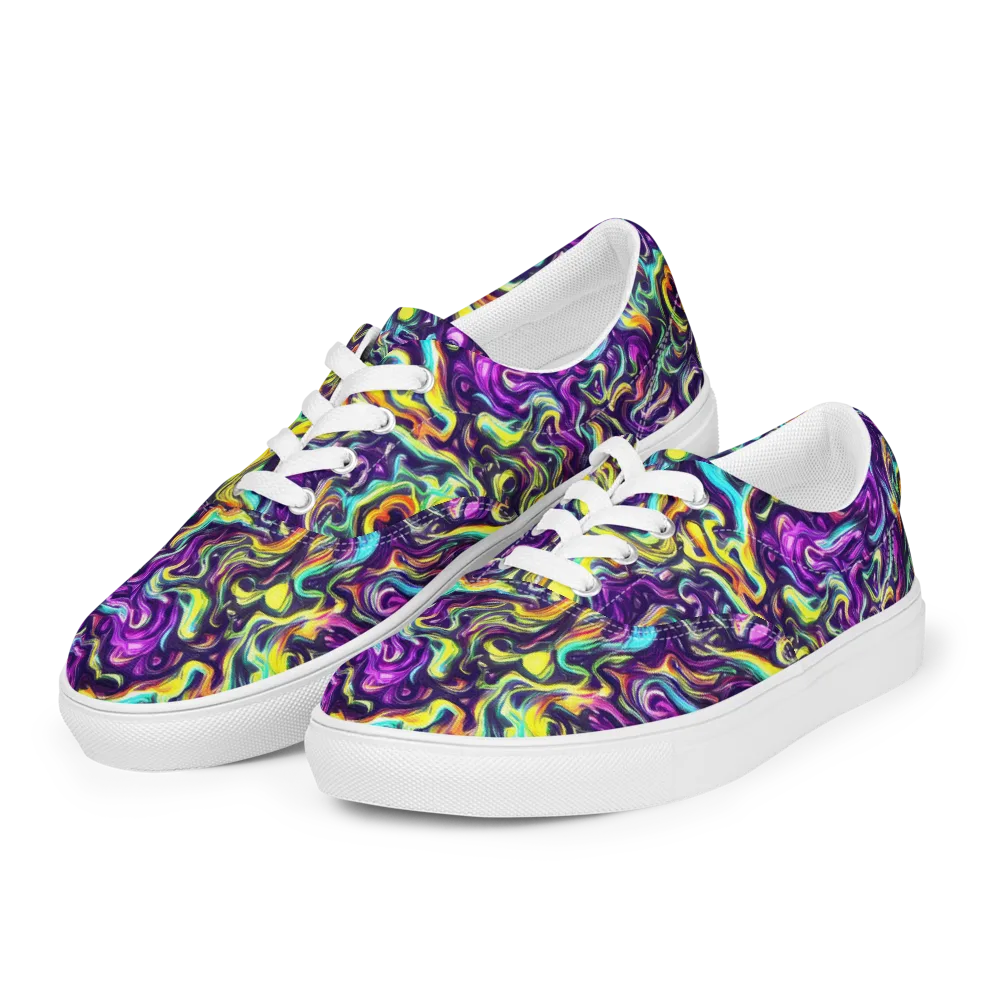 Violet Riverstone on Men's Lace-Up Canvas Shoes — Left Front
