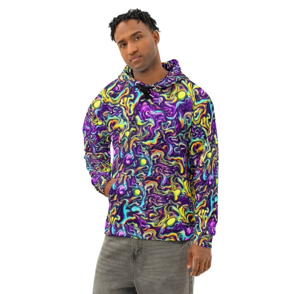 Violet Riverstone on Cotton Hoodie — Left Front