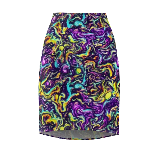 Violet Riverstone on a Pencil Skirt