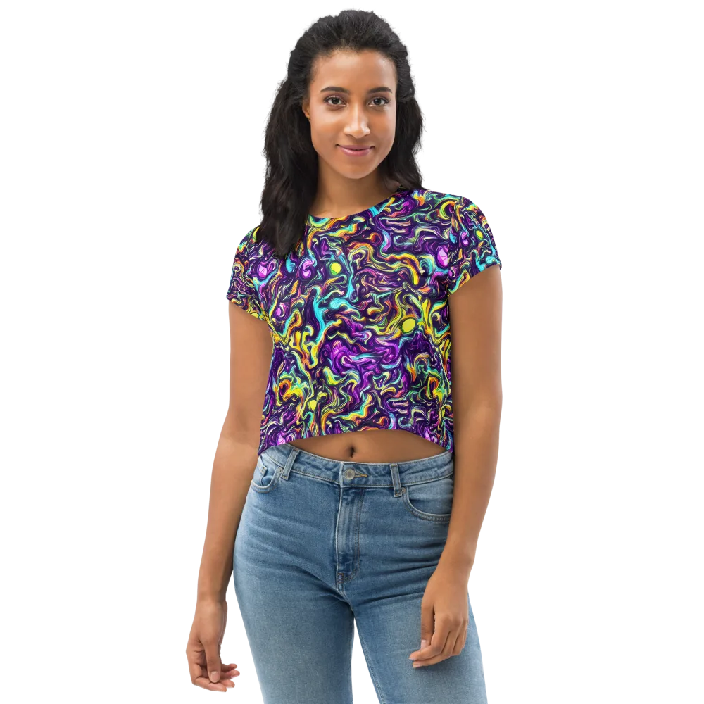Violet Riverstone on Crop Tee — Front