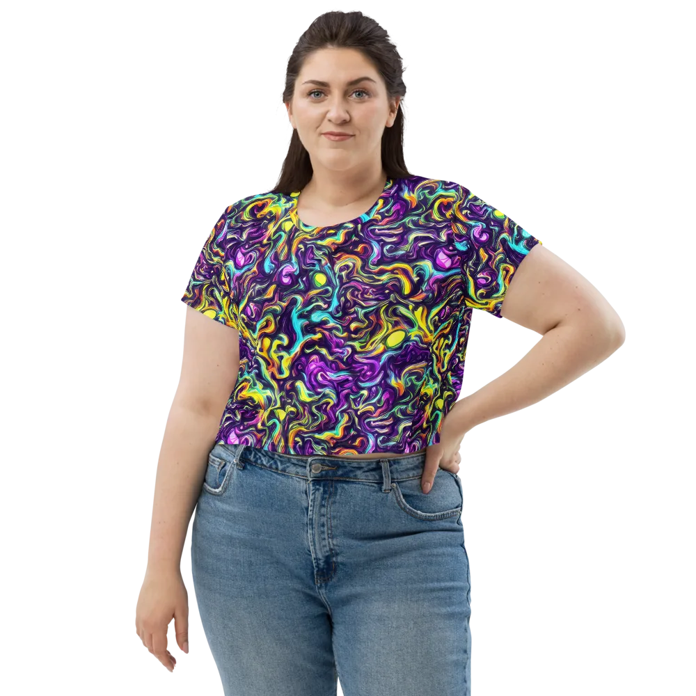 Violet Riverstone on Crop Tee — Front