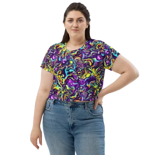 Violet Riverstone on a Crop Tee
