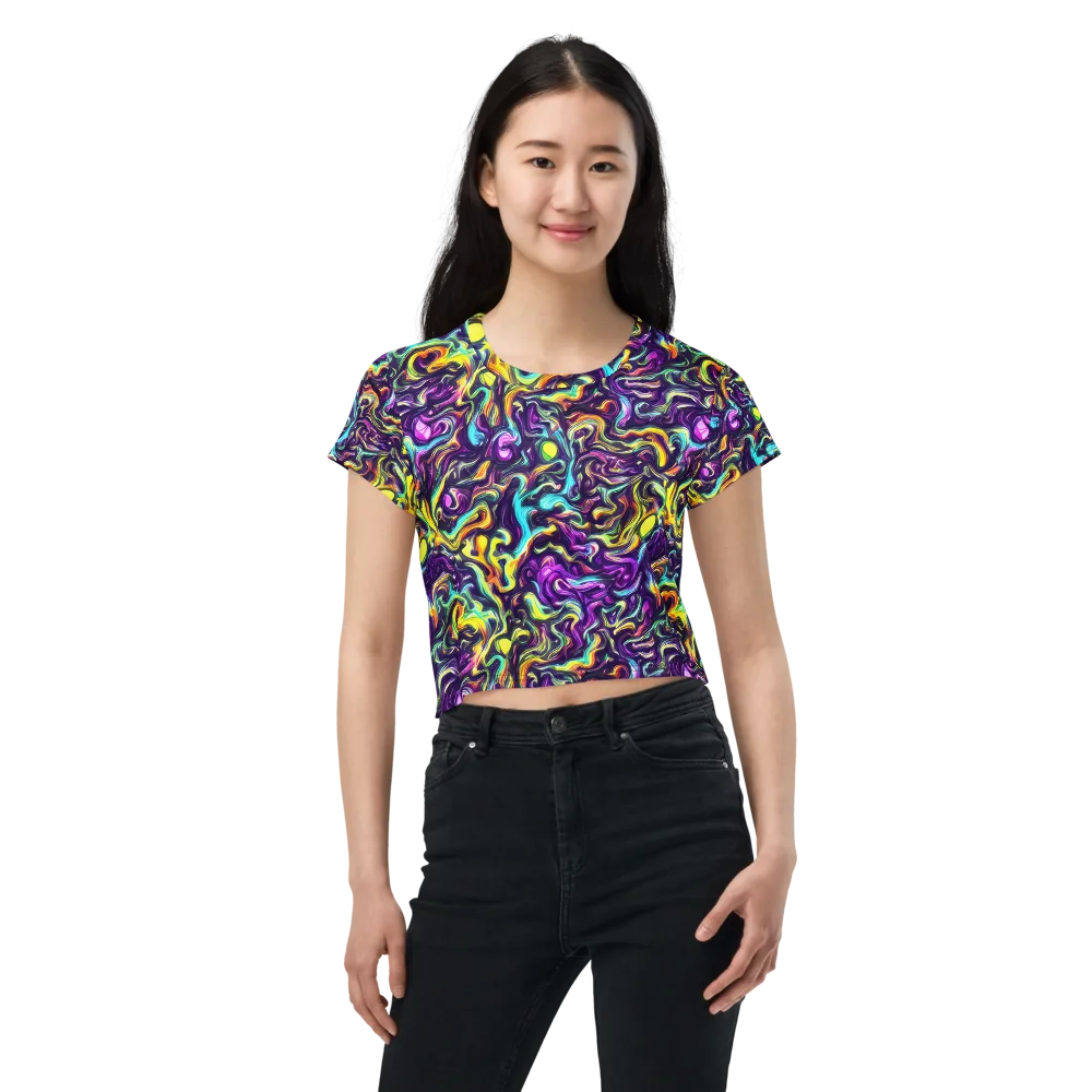 Violet Riverstone on Crop Tee — Front