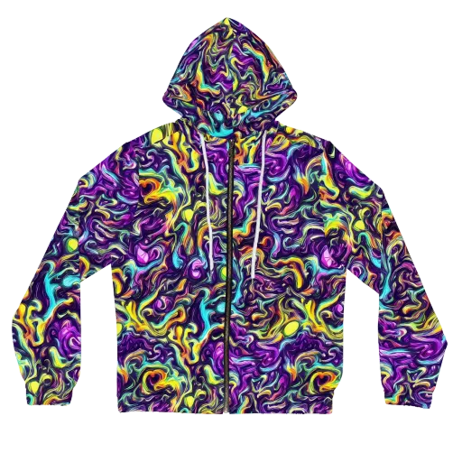 Violet Riverstone on a Women's Full-Zip Hoodie
