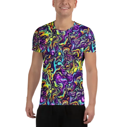 Violet Riverstone on a Men's Athletic T-Shirt