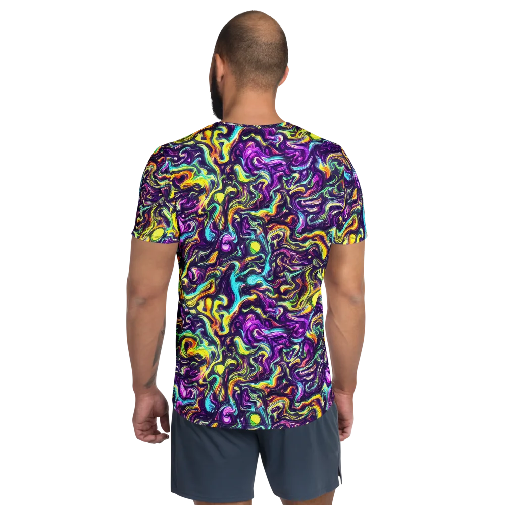 Violet Riverstone on Men's Athletic T-Shirt — Back