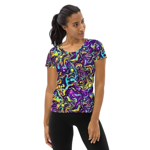 Violet Riverstone on a Women's Athletic T-Shirt