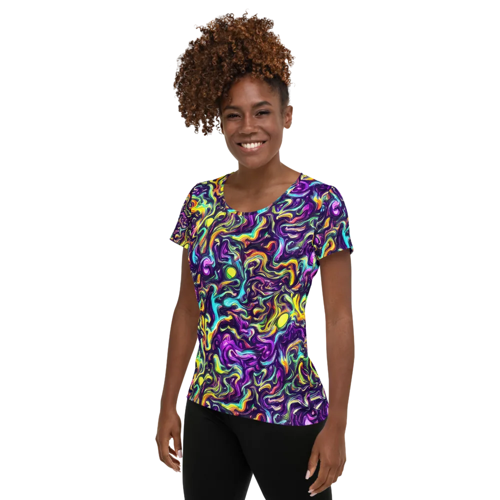 Violet Riverstone on Women's Athletic T-Shirt — Left