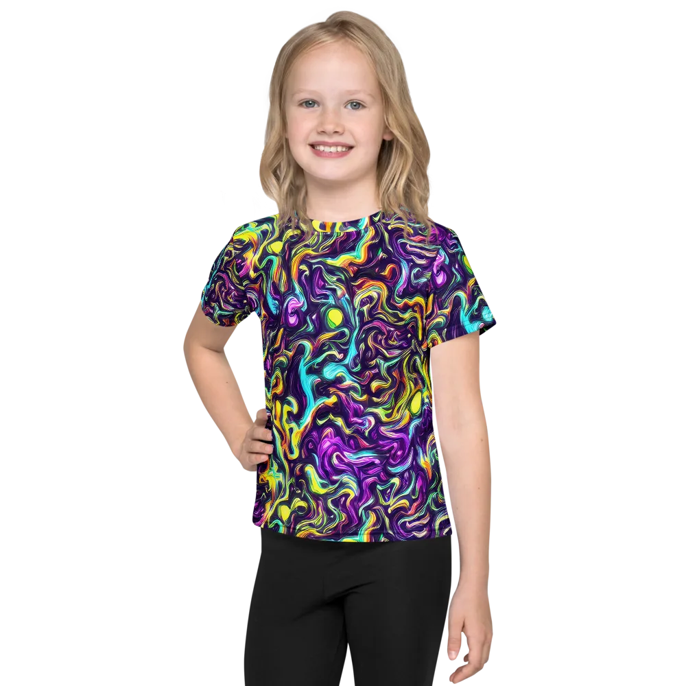 Violet Riverstone on Kids Crew Neck T-Shirt — Front