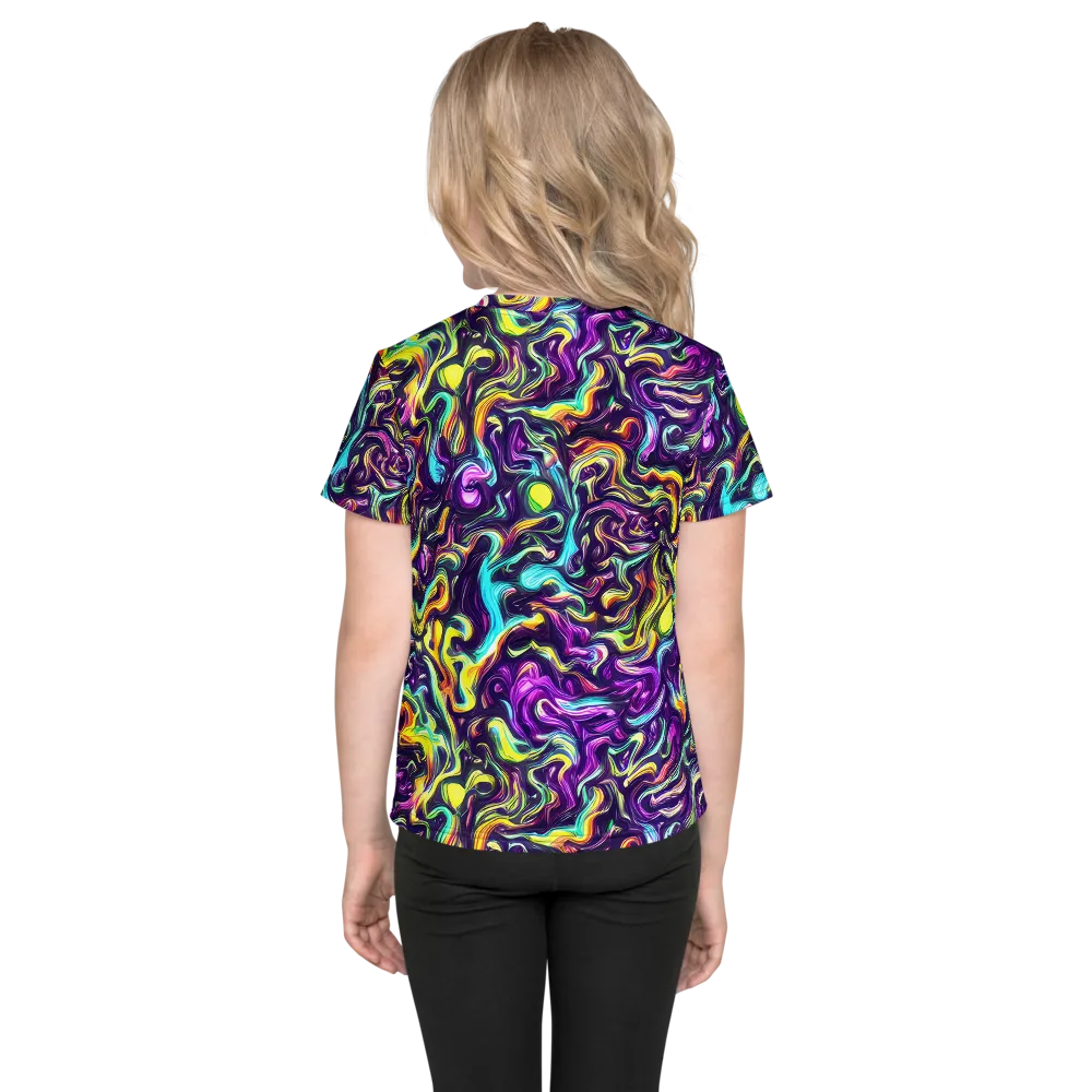 Violet Riverstone on Kids Crew Neck T-Shirt — Back