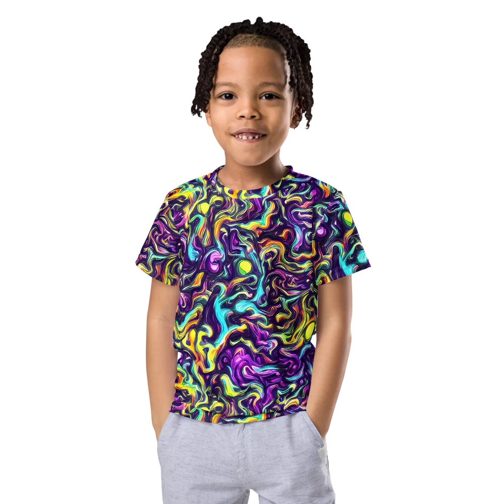 Violet Riverstone on Kids Crew Neck T-Shirt — Front