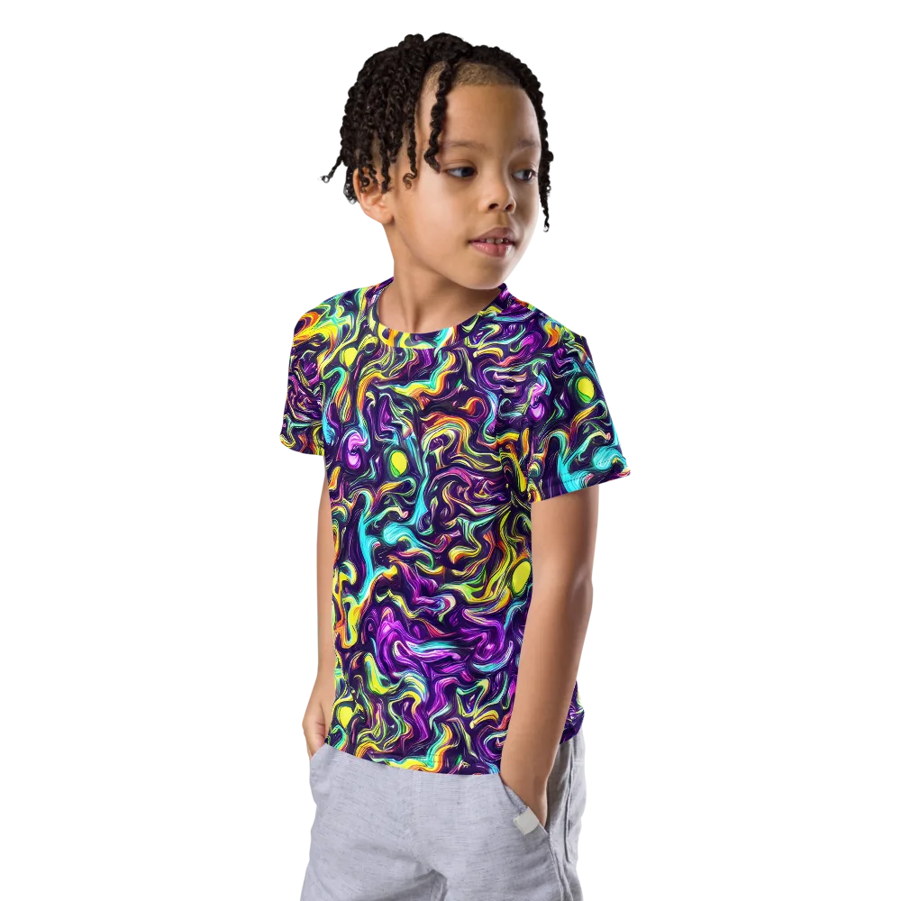 Violet Riverstone on Kids Crew Neck T-Shirt — Left Front