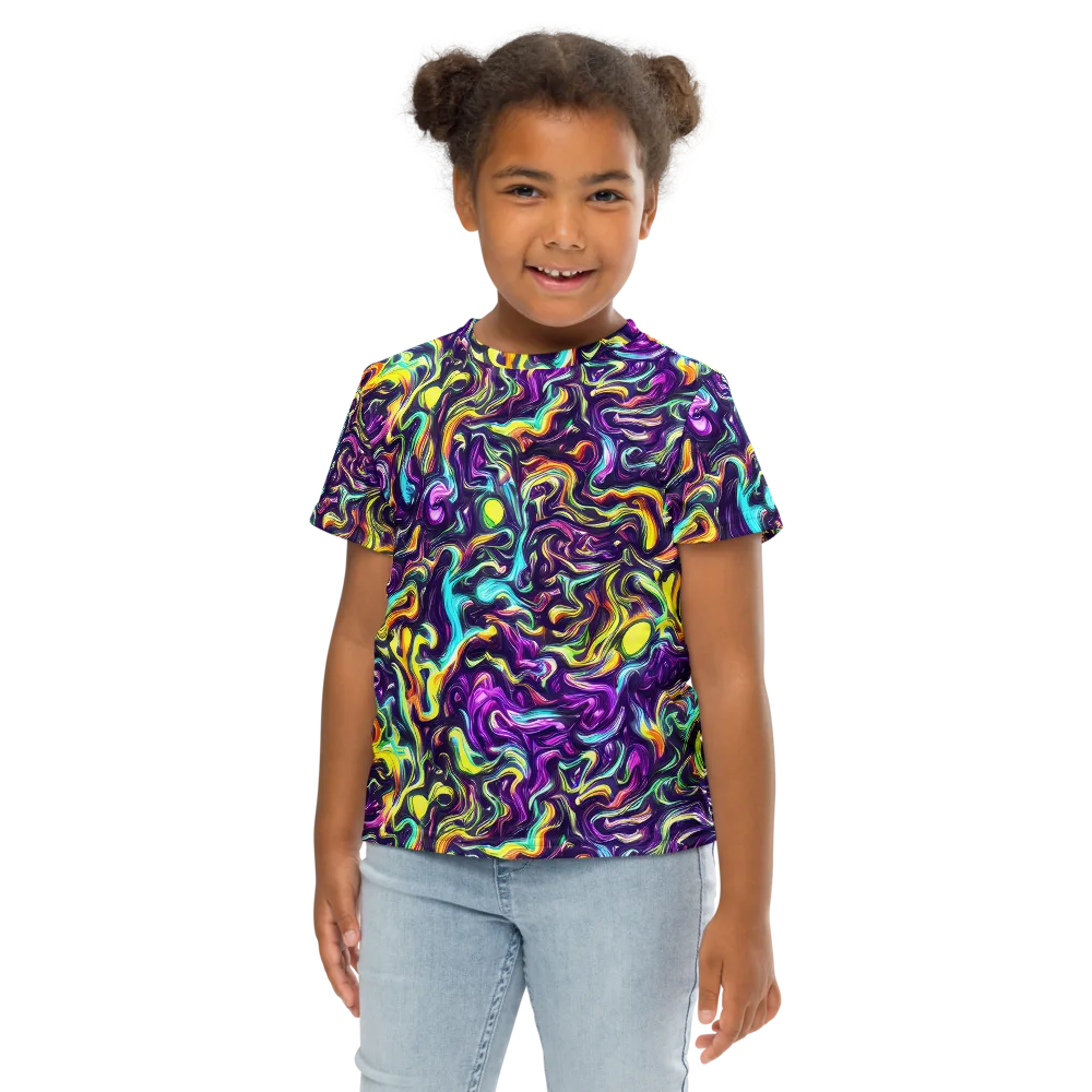 Violet Riverstone on Kids Crew Neck T-Shirt — Front