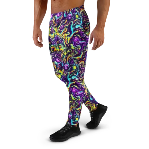 Violet Riverstone on a Men's Joggers