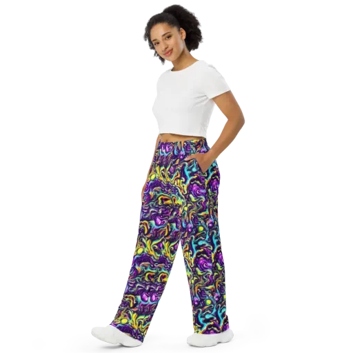 Violet Riverstone on a Wide-Leg Pants