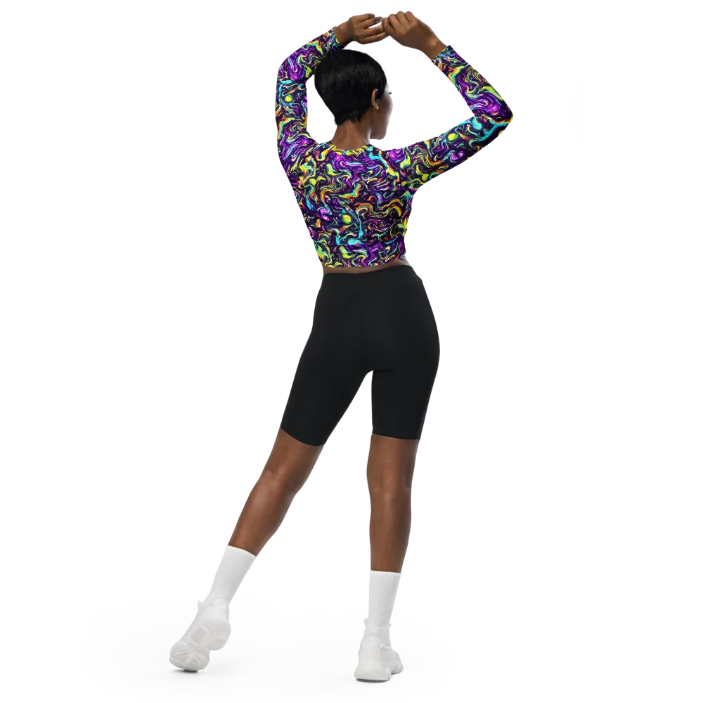 Violet Riverstone on Long Sleeve Crop Top — Back