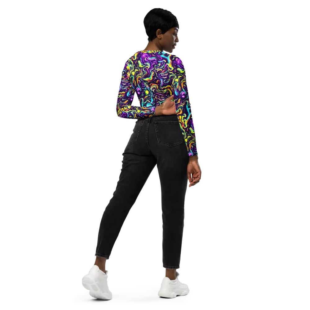 Violet Riverstone on Long Sleeve Crop Top — Right Back