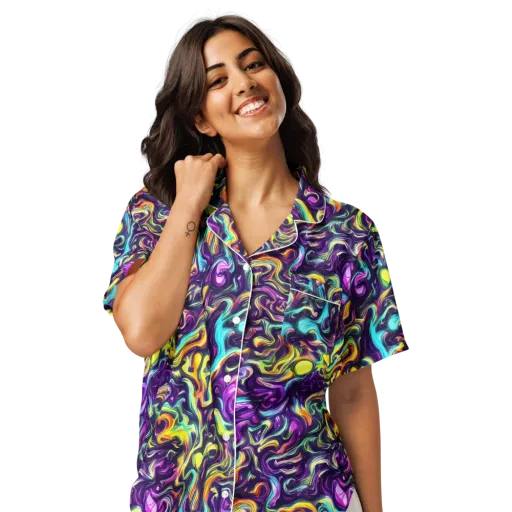 Violet Riverstone on a Women's Short Sleeve Pajama Top
