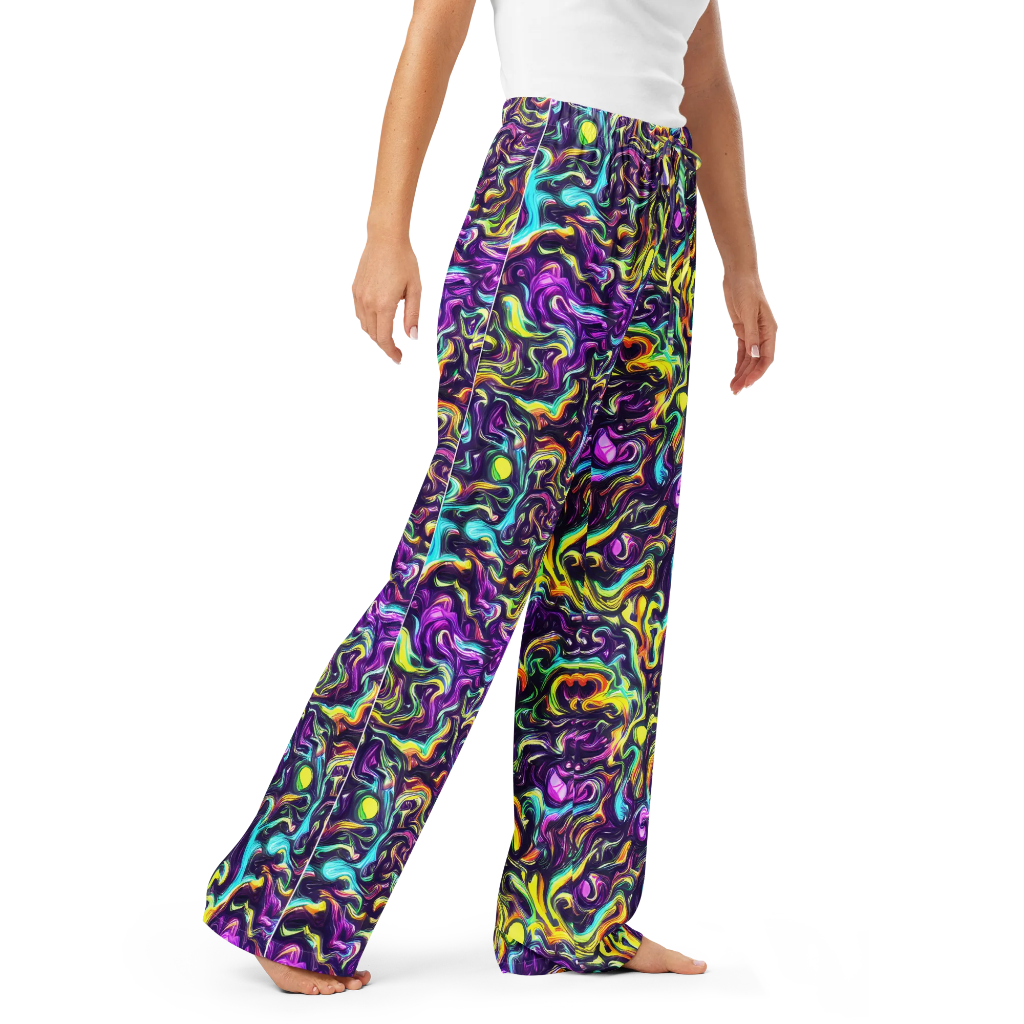 Violet Riverstone on Women's Pajama Pants — Right Front