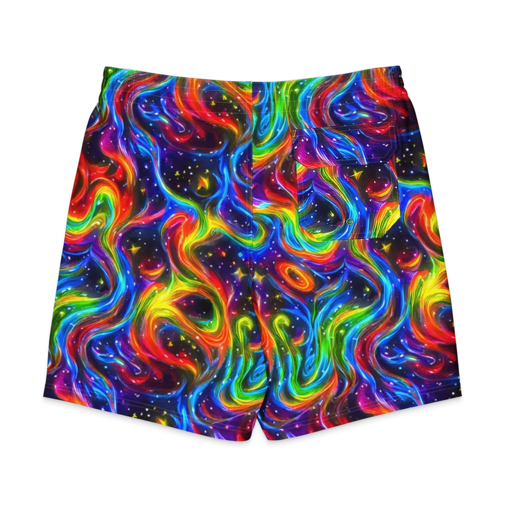 Rainbow Eclipse on Men's Board Shorts — Back