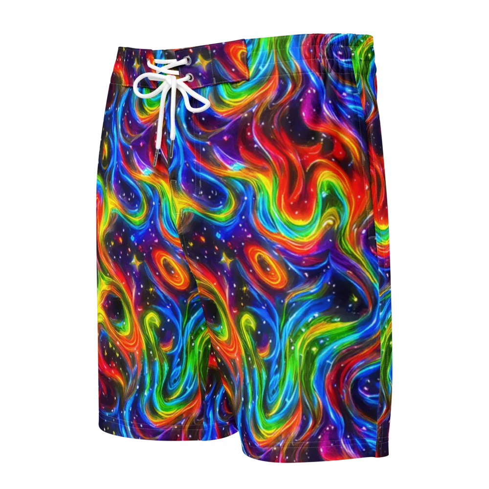 Rainbow Eclipse on Men's Board Shorts — Front