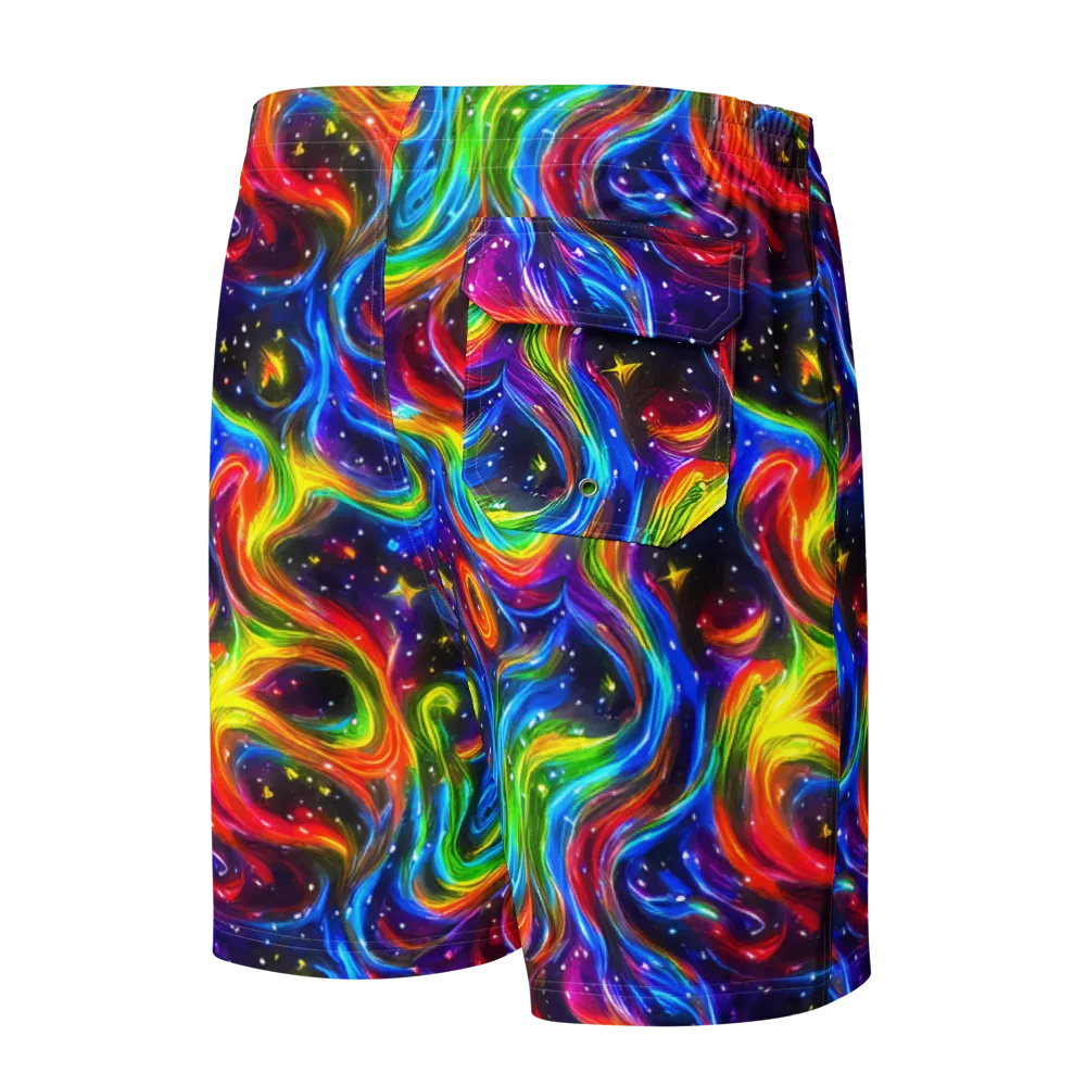 Rainbow Eclipse on Men's Board Shorts — Back