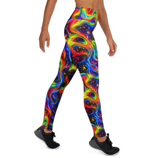 Rainbow Eclipse on a Yoga Leggings