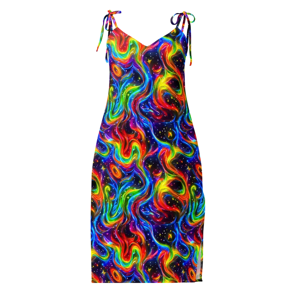 Rainbow Eclipse on Slip Dress — Front