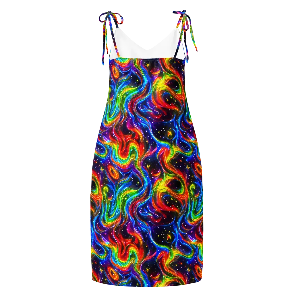 Rainbow Eclipse on Slip Dress — Back