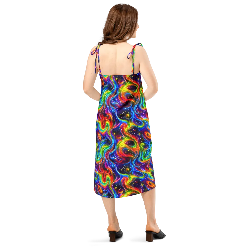 Rainbow Eclipse on Slip Dress — Back