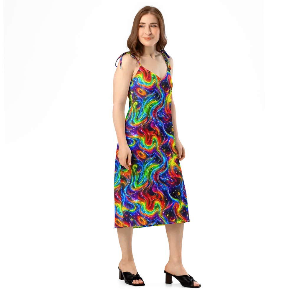 Rainbow Eclipse on Slip Dress — Right Front