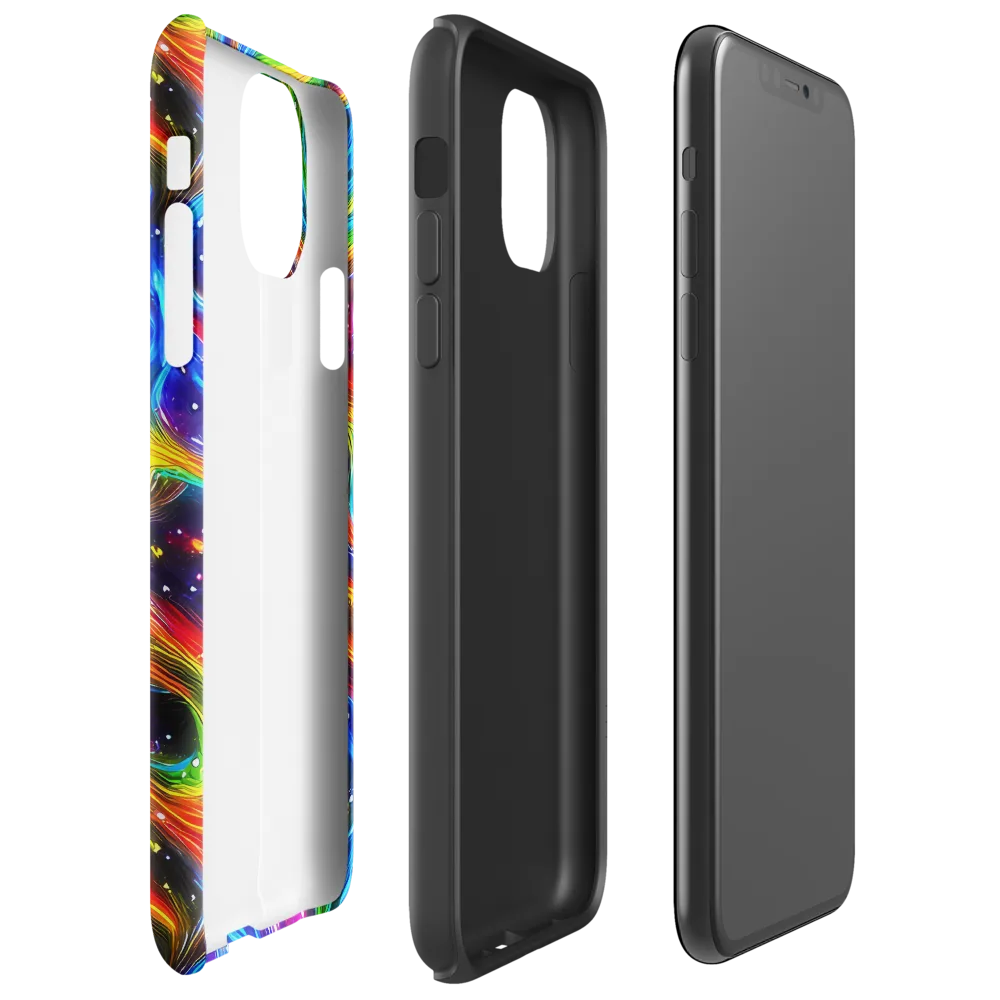 Rainbow Eclipse on Tough Case for iPhone® — Right